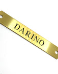 Engraved Brass Square Halter Plate