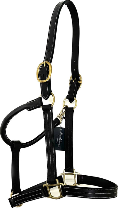Triple Stitched Leather Horse Halter — Quin Design Co