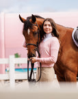 Willow Equestrian V Neck Sweater Pink