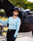 Willow Equestrian Seamless Long Sleeve Shirt Ocean