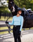 Willow Equestrian Seamless Long Sleeve Shirt Ocean