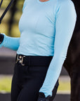 Willow Equestrian Seamless Long Sleeve Shirt Ocean