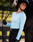 Willow Equestrian Seamless Long Sleeve Shirt Ocean