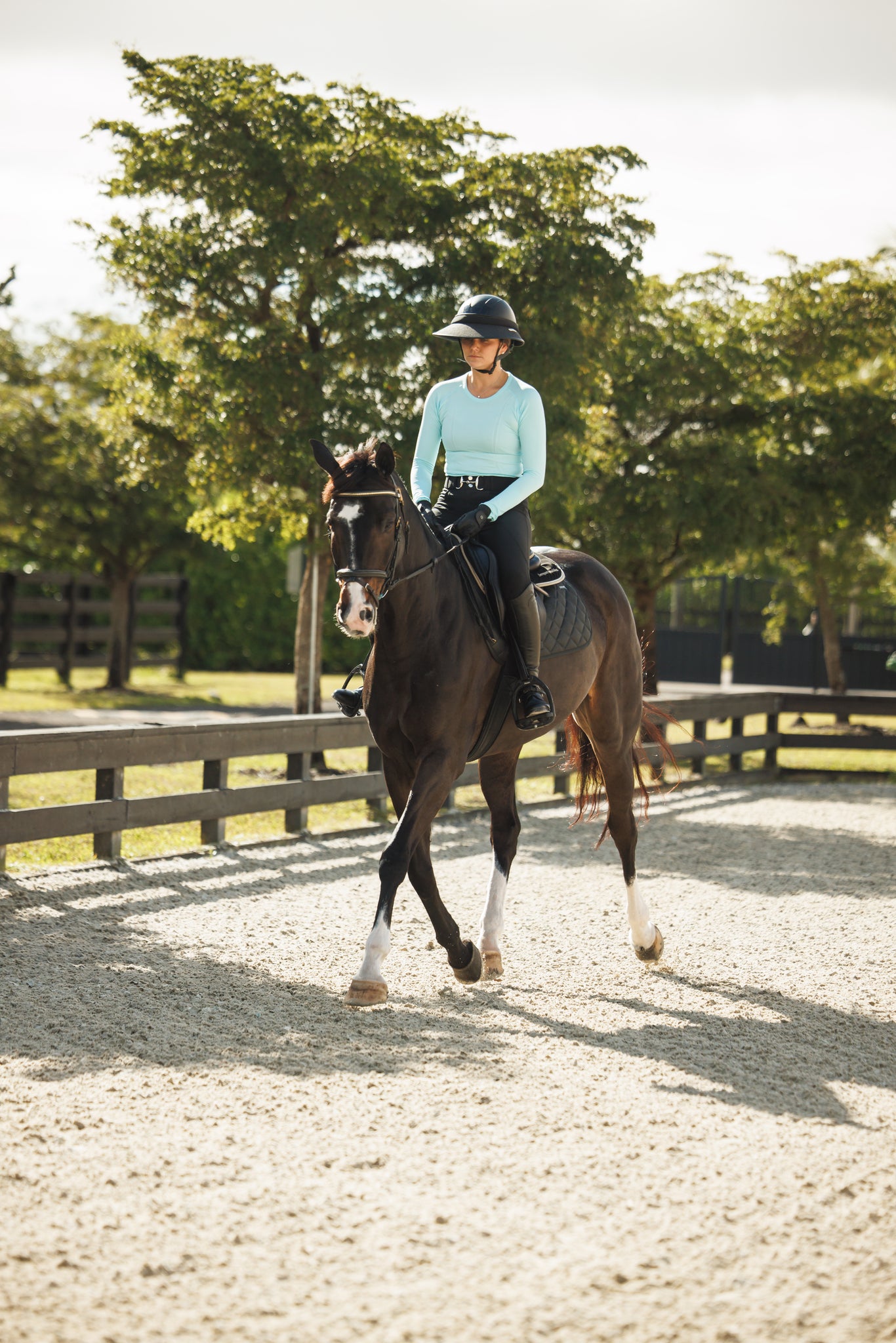 Willow Equestrian Seamless Long Sleeve Shirt Ocean