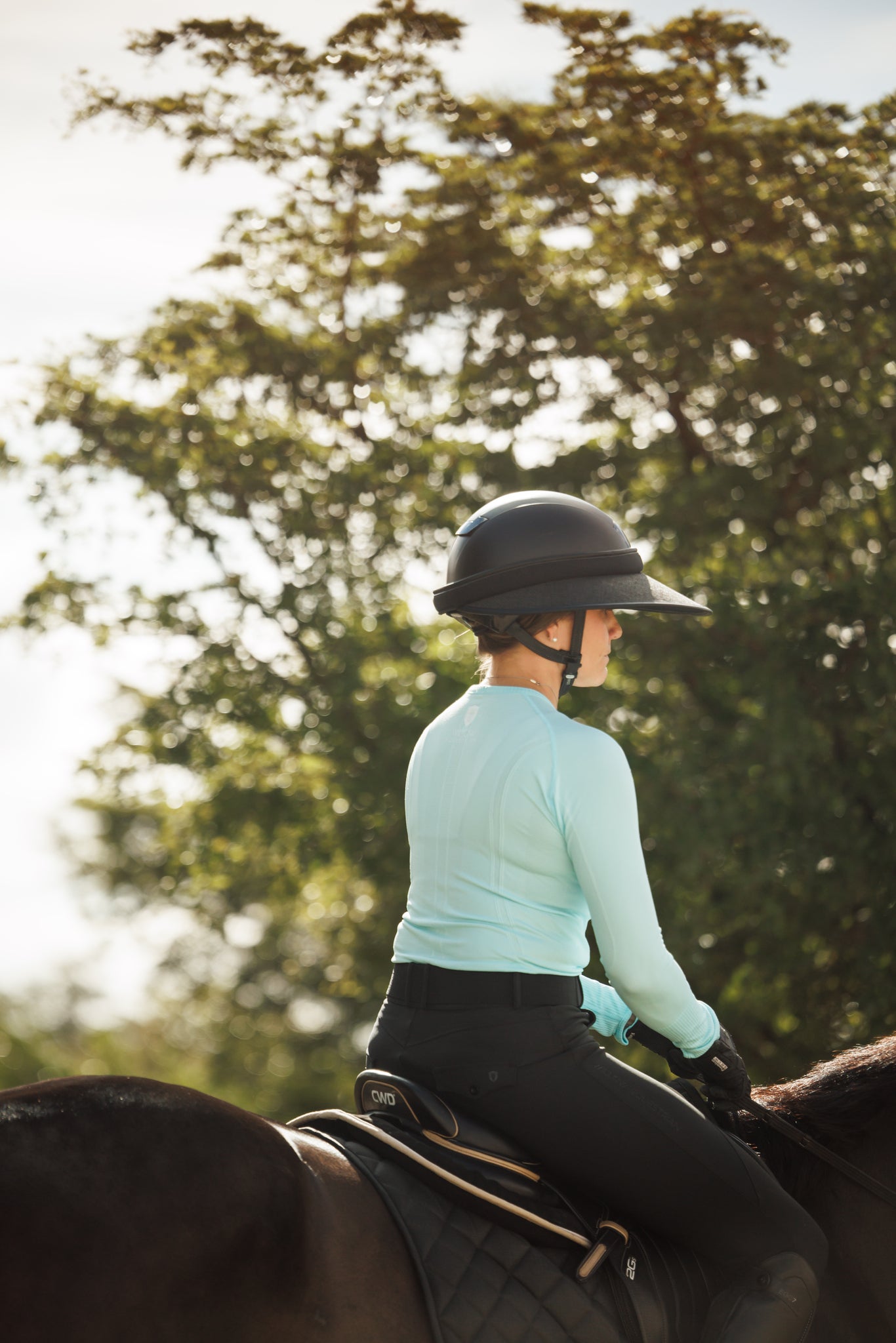 Willow Equestrian Seamless Long Sleeve Shirt Ocean