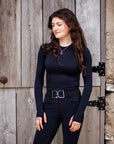 Willow Equestrian Seamless Long Sleeve Shirt Black