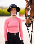 Willow Equestrian Seamless Long Sleeve Shirt Hot Pink