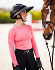 Willow Equestrian Seamless Long Sleeve Shirt Hot Pink